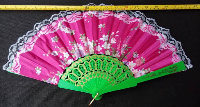 彩桿大花扇 精品扇 扇子日用品 夏季必備 義烏2元 百貨批發(fā)圖片_7